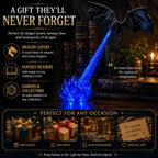 🔥 HOT SALE 🐉| 3D Fire-Breathing Dragon LED Display – Fantasy Bookshelf Decor with Glowing Flame