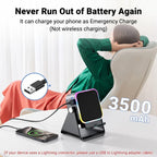 🔥5-in-1 Wireless Induction Speaker Stand – 360° Adjustable, 3500mAh Power Bank & Ambient Light
