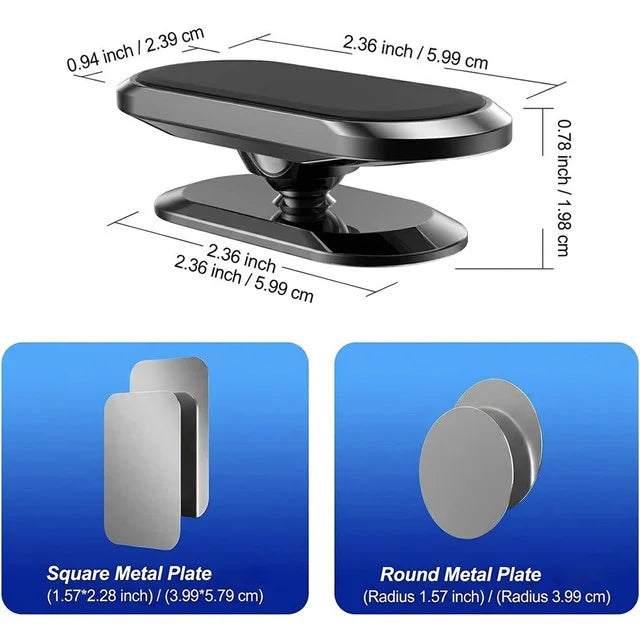 Magnetic Car Phone & Tablet Mounts – Adjustable 360° Rotating Suction Cup Holders