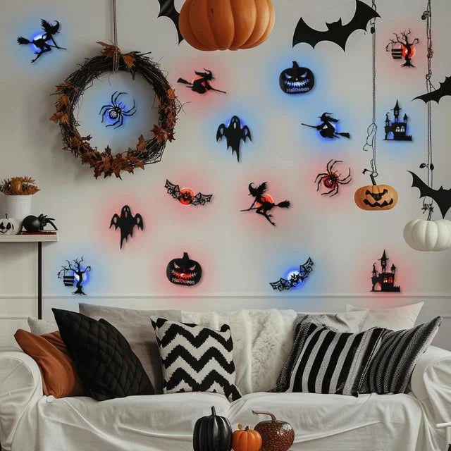 Halloween LED Silhouette Wall Light Stickers
