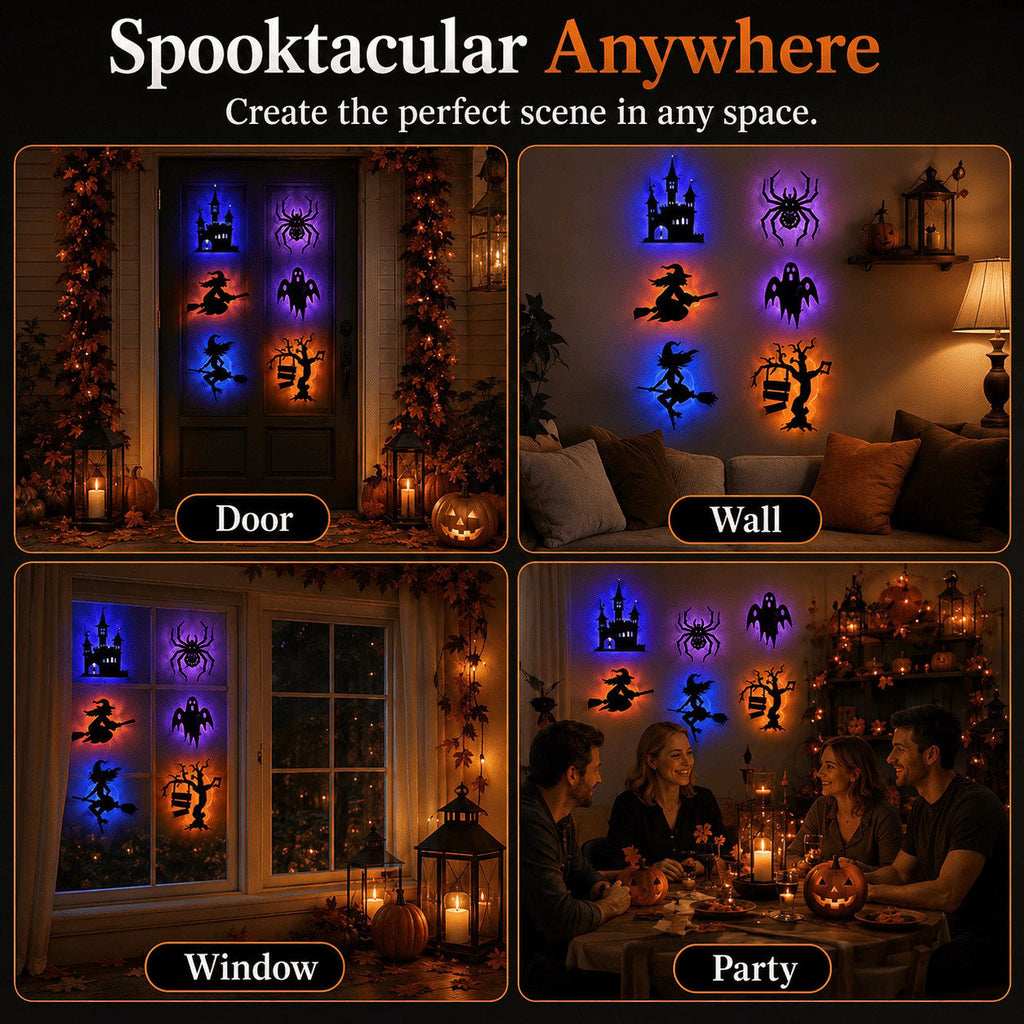 Halloween LED Silhouette Wall Light Stickers