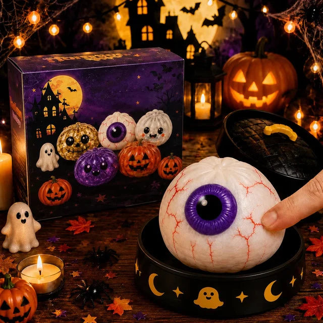 Cute Halloween Dumpling Squishy – Slow Rising Stress Relief Sensory Fidget Toy