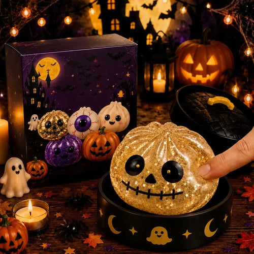 Cute Halloween Dumpling Squishy – Slow Rising Stress Relief Sensory Fidget Toy
