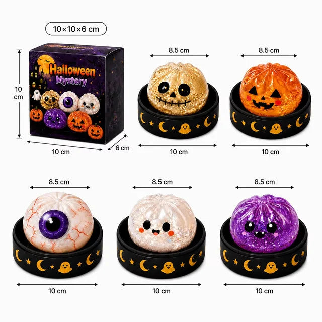 Cute Halloween Dumpling Squishy – Slow Rising Stress Relief Sensory Fidget Toy