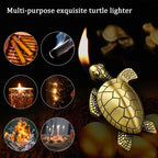 Turtle-Shaped Torch Lighter – Refillable Adjustable Flame Gas Lighter