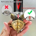Turtle-Shaped Torch Lighter – Refillable Adjustable Flame Gas Lighter
