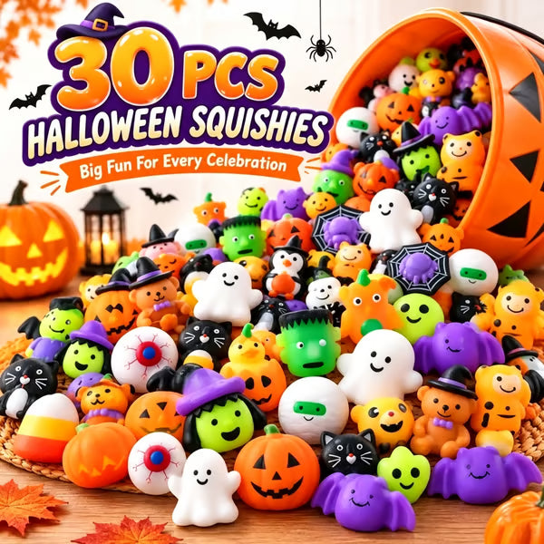 30PCS Halloween Mochi Squishy Toys