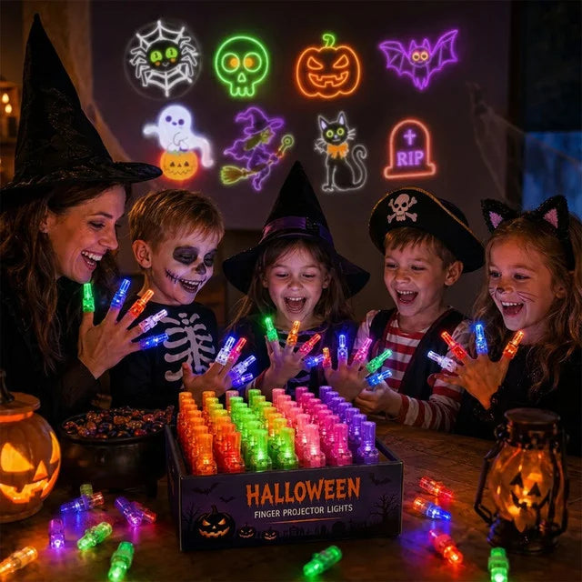 Halloween Finger Projector Rings – 36-Piece LED Party Favors for Kids