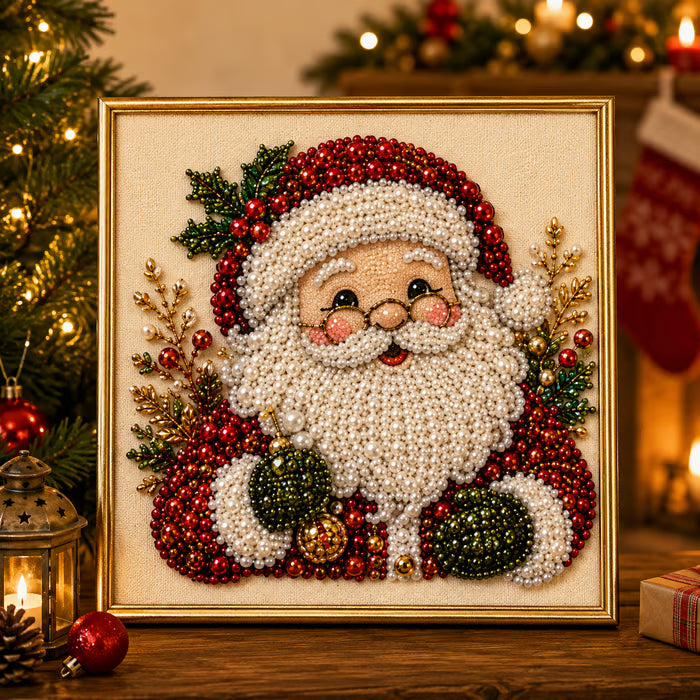 DIY Christmas Pearl Diamond Painting Art Kit With Frame