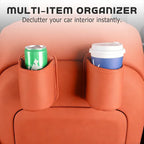 Leather Car Door Cup Holder – 3-in-1 Drink Holder, Storage Organizer & Mini Car Bin